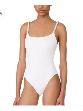 kate spade White Pearl-strap One-Piece Swimsuit